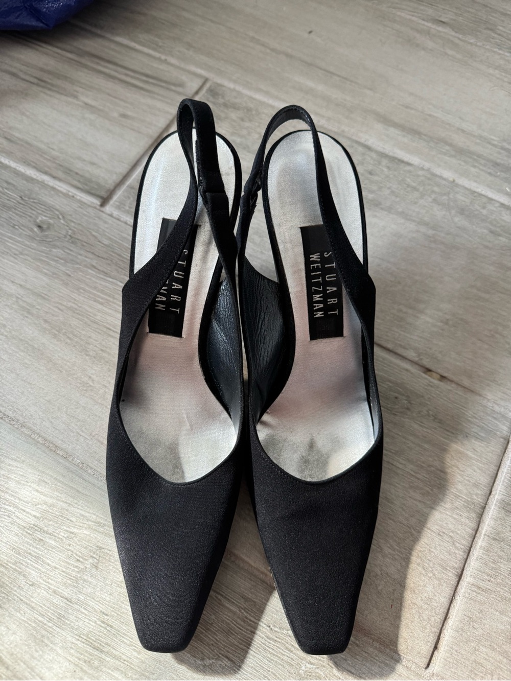 Nine West Black Slingback Square-Toe Pumps